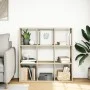 Librería divisor madera ingeniería roble Sonoma 102x29x103,5 cm de , Librerías y estanterías - Ref: Foro24-858041, Precio: 79...