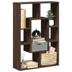 Estantería de madera de ingeniería marrón roble 63x20x90 cm de , Librerías y estanterías - Ref: Foro24-858144, Precio: 49,82 ...