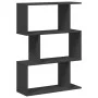 Librería divisora 3 niveles madera ingeniería negra 70x24x97 cm de , Librerías y estanterías - Ref: Foro24-858112, Precio: 45...