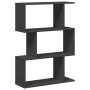 Librería divisora 3 niveles madera ingeniería negra 70x24x97 cm de , Librerías y estanterías - Ref: Foro24-858112, Precio: 46...