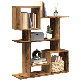Librería divisora madera ingeniería envejecida 92x29x112 cm de , Librerías y estanterías - Ref: Foro24-858127, Precio: 66,36 ...