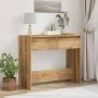 Mesa consola madera de ingeniería roble artesanal 89x41x76,5 cm de , Mesas auxiliares - Ref: Foro24-856775, Precio: 75,76 €, ...