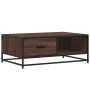 Mesa de centro madera ingeniería metal marrón 90x57x35 cm de , Mesas de centro - Ref: Foro24-848758, Precio: 69,90 €, Descuen...
