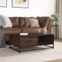 Mesa de centro madera ingeniería metal marrón 90x57x35 cm de , Mesas de centro - Ref: Foro24-848758, Precio: 69,90 €, Descuen...