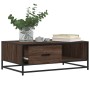 Mesa de centro madera ingeniería metal marrón 90x57x35 cm de , Mesas de centro - Ref: Foro24-848758, Precio: 69,90 €, Descuen...