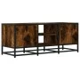 Mueble TV metal y madera ingeniería roble ahumado 100x35x41 cm de , Muebles TV - Ref: Foro24-848836, Precio: 62,16 €, Descuen...