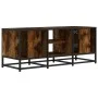 Mueble TV metal y madera ingeniería roble ahumado 100x35x41 cm de , Muebles TV - Ref: Foro24-848836, Precio: 62,16 €, Descuen...