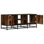 Mueble TV metal y madera ingeniería roble ahumado 100x35x41 cm de , Muebles TV - Ref: Foro24-848836, Precio: 62,16 €, Descuen...