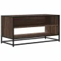 Mueble TV metal y madera ingeniería marrón roble 91x40x46 cm de , Muebles TV - Ref: Foro24-848888, Precio: 58,47 €, Descuento: %