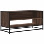 Mueble TV metal y madera ingeniería marrón roble 91x40x46 cm de , Muebles TV - Ref: Foro24-848888, Precio: 59,18 €, Descuento: %