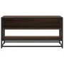 Mueble TV metal y madera ingeniería marrón roble 91x40x46 cm de , Muebles TV - Ref: Foro24-848888, Precio: 58,47 €, Descuento: %