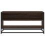 Mueble TV metal y madera ingeniería marrón roble 91x40x46 cm de , Muebles TV - Ref: Foro24-848888, Precio: 59,18 €, Descuento: %