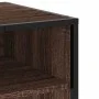 Mueble TV metal y madera ingeniería marrón roble 91x40x46 cm de , Muebles TV - Ref: Foro24-848888, Precio: 58,47 €, Descuento: %