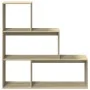 Librería divisora 3 niveles madera roble Sonoma 123x29x123 cm de , Librerías y estanterías - Ref: Foro24-857987, Precio: 67,9...