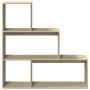 Librería divisora 3 niveles madera roble Sonoma 123x29x123 cm de , Librerías y estanterías - Ref: Foro24-857987, Precio: 69,0...