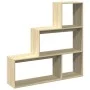 Librería divisora 3 niveles madera roble Sonoma 123x29x123 cm de , Librerías y estanterías - Ref: Foro24-857987, Precio: 67,9...