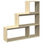 Librería divisora 3 niveles madera roble Sonoma 123x29x123 cm de , Librerías y estanterías - Ref: Foro24-857987, Precio: 69,0...