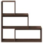 Librería divisora 3 niveles madera marrón roble 123x29x123 cm de , Librerías y estanterías - Ref: Foro24-857991, Precio: 60,6...