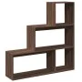Librería divisora 3 niveles madera marrón roble 123x29x123 cm de , Librerías y estanterías - Ref: Foro24-857991, Precio: 59,5...
