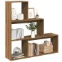 Librería divisora 4 niveles madera roble artisan 123x29x123 cm de , Librerías y estanterías - Ref: Foro24-857993, Precio: 71,...