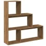 Librería divisora 4 niveles madera roble artisan 123x29x123 cm de , Librerías y estanterías - Ref: Foro24-857993, Precio: 71,...