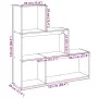 Librería divisora 4 niveles madera roble artisan 123x29x123 cm de , Librerías y estanterías - Ref: Foro24-857993, Precio: 71,...