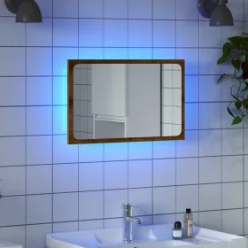 Espejo de baño con luz LED roble artisan 60x8,5x38 cm de , Tocadores de baño - Ref: Foro24-856266, Precio: 46,37 €, Descuento: %