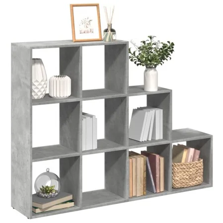 Librería divisora 3 niveles madera gris 137,5x29x103,5 cm de , Librerías y estanterías - Ref: Foro24-857979, Precio: 85,85 €,...