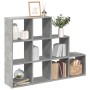 Librería divisora 3 niveles madera gris 137,5x29x103,5 cm de , Librerías y estanterías - Ref: Foro24-857979, Precio: 87,30 €,...