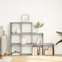 Librería divisora 3 niveles madera gris 137,5x29x103,5 cm de , Librerías y estanterías - Ref: Foro24-857979, Precio: 85,85 €,...