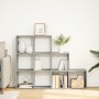 Librería divisora 3 niveles madera gris 137,5x29x103,5 cm de , Librerías y estanterías - Ref: Foro24-857979, Precio: 87,30 €,...