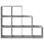 Librería divisora 3 niveles madera gris 137,5x29x103,5 cm de , Librerías y estanterías - Ref: Foro24-857979, Precio: 85,85 €,...