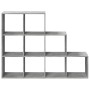 Librería divisora 3 niveles madera gris 137,5x29x103,5 cm de , Librerías y estanterías - Ref: Foro24-857979, Precio: 87,30 €,...