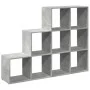 Librería divisora 3 niveles madera gris 137,5x29x103,5 cm de , Librerías y estanterías - Ref: Foro24-857979, Precio: 85,85 €,...
