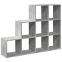 Librería divisora 3 niveles madera gris 137,5x29x103,5 cm de , Librerías y estanterías - Ref: Foro24-857979, Precio: 87,30 €,...