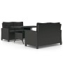 Set comedor de jardín 3 pzas con cojines ratán sintético negro de , Conjuntos de jardín - Ref: Foro24-3095249, Precio: 766,78...