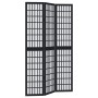 Biombo separador de 3 paneles madera maciza Paulownia negro de , Divisores de ambientes - Ref: Foro24-358767, Precio: 92,03 €...