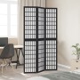 Biombo separador de 3 paneles madera maciza Paulownia negro de , Divisores de ambientes - Ref: Foro24-358767, Precio: 92,03 €...