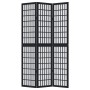 Biombo separador de 3 paneles madera maciza Paulownia negro de , Divisores de ambientes - Ref: Foro24-358767, Precio: 92,03 €...