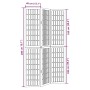 Biombo separador de 3 paneles madera maciza Paulownia negro de , Divisores de ambientes - Ref: Foro24-358767, Precio: 92,03 €...