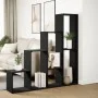 Librería divisora 4 niveles madera negra 143,5x29x143,5 cm de , Librerías y estanterías - Ref: Foro24-857995, Precio: 85,34 €...