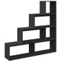 Librería divisora 4 niveles madera negra 143,5x29x143,5 cm de , Librerías y estanterías - Ref: Foro24-857995, Precio: 85,34 €...