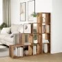 Librería divisora 4 niveles madera envejecida 131,5x29x131,5 cm de , Librerías y estanterías - Ref: Foro24-857974, Precio: 10...