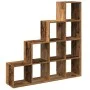 Librería divisora 4 niveles madera envejecida 131,5x29x131,5 cm de , Librerías y estanterías - Ref: Foro24-857974, Precio: 10...