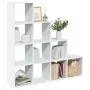 Librería divisora 4 niveles madera blanca 131,5x29x131,5 cm de , Librerías y estanterías - Ref: Foro24-857967, Precio: 89,44 ...