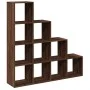 Librería divisora 4 niveles marrón roble 131,5x29x131,5 cm de , Librerías y estanterías - Ref: Foro24-857973, Precio: 98,23 €...