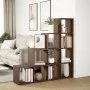 Librería divisora 4 niveles marrón roble 131,5x29x131,5 cm de , Librerías y estanterías - Ref: Foro24-857973, Precio: 98,23 €...