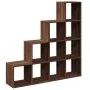 Librería divisora 4 niveles marrón roble 131,5x29x131,5 cm de , Librerías y estanterías - Ref: Foro24-857973, Precio: 98,23 €...