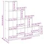 Librería divisora 4 niveles marrón roble 131,5x29x131,5 cm de , Librerías y estanterías - Ref: Foro24-857973, Precio: 98,23 €...