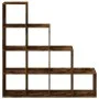 Librería divisora 4 niveles roble ahumado 131,5x29x131,5 cm de , Librerías y estanterías - Ref: Foro24-857971, Precio: 99,38 ...